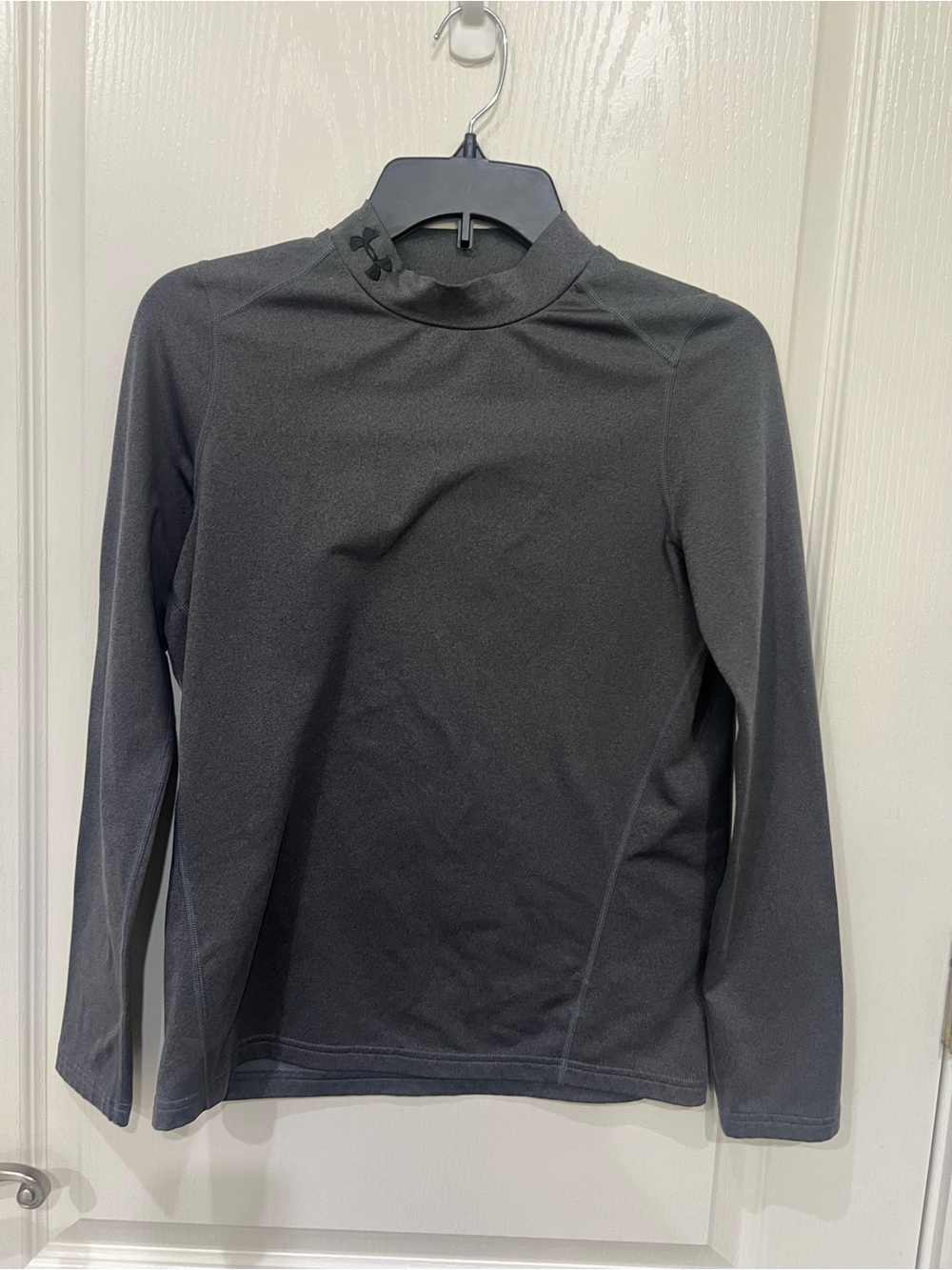 Under Armour Grey Mock Neck Long-Sleeve Performance Top